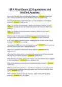 ISSA Final Exam 2026 questions and Verified Answers&period;