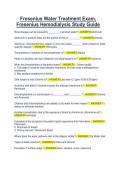Fresenius Water Treatment Exam&comma; Fresenius Hemodialysis Study Guide