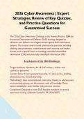 2026 Cyber Awareness Compilation BUNDLE &vert; Expert Strategies&comma; Review of Key Quizzes&comma; and Practice Questions for Guaranteed Success