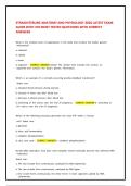 STRAIGHTERLINE ANATOMY AND PHYSIOLOGY 2026 LATEST EXAM GUIDE WITH 370 MOST TESTED QUESTIONS WITH CORRECT ANSWERS 