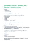 Straighterline Anatomy & Physiology Exam Questions With Correct Answers 