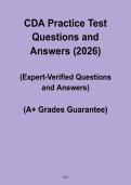 CDA Practice Test Questions & Answers 2026 &vert; Dental Assistant Prep