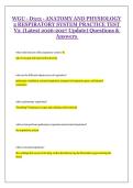 WGU - D313 - ANATOMY AND PHYSIOLOGY 2 RESPIRATORY SYSTEM PRACTICE TEST V2 &lpar;Latest 2026-2027 Update&rpar; Questions & Answers 