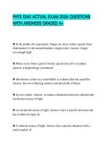 PHYS 1260 ACTUAL EXAM 2026 QUESTIONS WITH ANSWERS GRADED A&plus;