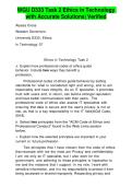 WGU D333 Task 2 Ethics in Technology with Accurate Solutions&vert; Verified 2026