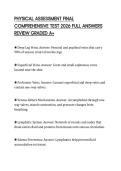 PHYSICAL ASSESSMENT FINAL COMPREHENSIVE TEST 2026 FULL ANSWERS REVIEW GRADED A&plus;