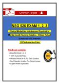 NSG 526 EXAM 1&comma; 2&comma; 3 Clinical Modalities in Advanced Psychiatric Mental Health Nursing Practice - Wilkes Actual Questions and Answers 100&percnt; Guarantee Pass