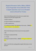 Magnetic Resonance Safety Officer &lpar;MRSO&rpar;  Exam Preparation Newest 2026-2027 With  Complete Questions And Correct Detailed  Answers&vert; Brand New Version 