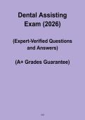 Dental Assisting Exam 2026 &vert; Certified Dental Assistant Prep Guide