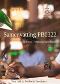 Samenvatting &vert; PB0322 &vert; Inleiding in de Arbeids en organisatiepsychologie