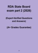 RDA State Board Exam Part 2 2026 &vert; Dental Assistant Licensing Prep