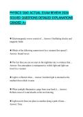 PHYSICS 1260 ACTUAL EXAM REVIEW 2026 SOLVED QUESTIONS DETAILED EXPLANATIONS GRADED A&plus;