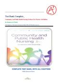 Test Bank Complete&lowbar; Community And Public Health Nursing Evidence For Practice 3rd Edition By Demarco & Walsh