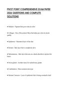 PIVOT POINT COMPREHENSIVE EXAM PAPER 2026 QUESTIONS AND COMPLETE SOLUTIONS