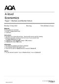 ACTUAL 2025 A-level Economics  7136&sol;1 Paper 1 Markets and Market Failure MERGED  QUESTION PAPER &plus; MARK SCHEME  ACTUAL 2025 A-level Economics  7136&sol;1 Paper 1 Markets and Market Failure MERGED  QUESTION PAPER &plus; MARK SCHEME 