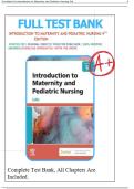 Test Bank For Introduction to Maternity and Pediatric Nursing&comma; 9th Edition&comma; By Gloria Leifer&comma; All Chapters 1-34
