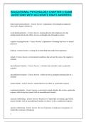 EDUCATIONAL PSYCHOLOGY CHAPTER 5 EXAM QUESTIONS WITH ACCURATE RIGHT ANSWERS&period;