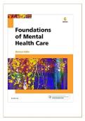 Test Bank For Foundations of Mental Health Care 6th Edition by Michelle Morrison-Valfre Included All Chapters 1-33