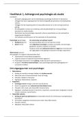 Inleiding in de Psychologie &lpar;PB0014 &ndash; Open Universiteit&rpar; &vert; Complete samenvatting H1&ndash;H8 &lpar;Deel 1&rpar; met leerdoelen & kernbegrippen