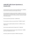 AAB &lpar;MT&rpar; 2021 Exam Questions & Answers