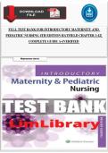 FULL TEST BANK FOR INTRODUCTORY MATERNITY AND PEDIATRIC NURSING 4TH EDITION HATFIELD CHAPTER 1-42&vert; COMPLETE GUIDE A&plus;&vert;VERIFIED 2026