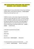 RBT & ABA Exam Review 2024&colon; 100&percnt; Correct Answers & BCBA Study Guide