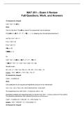 MAT251&lowbar;Exam3&lowbar;Full&lowbar;Worked&lowbar;Solutions&lowbar;Final&vert; With complete solution &vert; RATED A&plus; &vert; NEW EDITION 