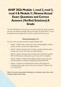 AHIP 2026 Module 1&comma; mod 2&comma; mod 3&comma; mod 4 & Module 5 &vert; Newest Actual Exam Questions and Correct Answers &lpar;Verified Solutions&rpar; A Grade 
