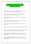 EDUCATIONAL PSYCHOLOGY EXAM QUESTIONS WITH VERIFIED CORRECT ANSWERS&period;pdf &times;EDUCATIONAL PSYCHOLOGY EXAM QUESTIONS WITH VERIFIED CORRECT ANSWERS&period;pdf &times;