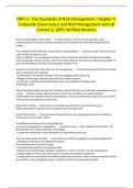 FRM 3 - The Essentials of Risk Management&colon; Chapter 4&period; Corporate Governance and Risk Management with all Correct & 100&percnt; Verified Answers