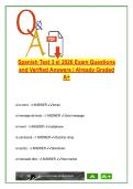Spanish Test 3 &ndash; el 2026 Exam Questions and Verified Answers &vert; Graded A&plus; Study Resource