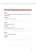 Micro Exam 6 Portage Learning Exam Questions and Answers&period;