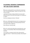 PN MATERNAL NEWBORN COMPREHENSIVE TEST 2026 SOLVED QUESTIONS