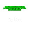 WGU D433 TASK 1 RECRUITMENT&comma; SELECTIONS AND ONBOARDING WITH VERIFIED SOLUTIONS &vert; LATEST UPDATE