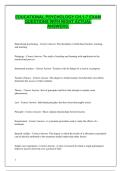 EDUCATIONAL PSYCHOLOGY CH&period;1-7 EXAM QUESTIONS WITH RIGHT ACTUAL ANSWERS&period;