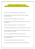 LEARNING THEORIES L6 EXAM QUESTIONS WITH 100&percnt; RIGHT ANSWERS &period;