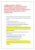 FLORIDA PHYSICAL THERAPY JURISPRUDENCE&comma; LAWS & RULES EXAM ACTUAL PREP QUESTIONS AND WELL REVISED ANSWERS - LATEST AND COMPLETE UPDATE WITH VERIFIED SOLUTIONS &ndash; ASSURES PASS 