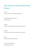 NSG 511 Exam 1 Questions With Correct Answers