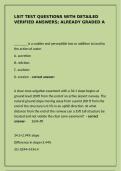  LSIT Test Questions & Verified Answers &mdash; Land Surveying Exam Prep &vert; Graded A