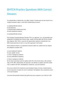 BMTCN Practice Questions With Correct Answers