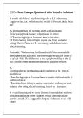 COTA Exam Example Questions 1 With Complete Solutions