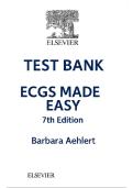 Test Bank for ECGs Made Easy &ndash; 7th Edition &lpar;Barbara Aehlert&rpar; &vert; ECG Interpretation & Cardiac Exam Prep 2025&sol;2026