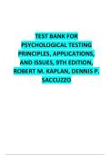 Test bank for psychological testing 9th edition by kaplan