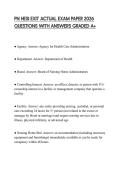 PN HESI EXIT ACTUAL EXAM PAPER 2026 QUESTIONS WITH ANSWERS GRADED A&plus;