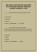 MBS Final Exam Review &mdash; 2026 Questions & Verified Answers &vert; Graded A