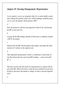 chapter 35 Nursing Management Hypertension&period;Questions with Verified Solutions