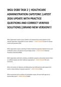 WGU D580 TASK 2 &vert; HEALTHCARE  ADMINISTRATION CAPSTONE &vert;LATEST  2026 UPDATE WITH PRACTICE  QUESTIONS AND CORRECT VERIFIED  SOLUTIONS&vert;&vert;BRAND NEW VERSION&excl;&excl;&excl; 