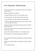 Ch 32 - Hypertension - Med-Surg Nursing Questions with Verified Solutions