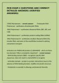 MCB Exam 2 Questions & Verified Answers &mdash; Transcription&comma; Translation&comma; & Post-Translational Modifications