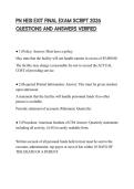 PN HESI EXIT FINAL EXAM SCRIPT 2026 QUESTIONS AND ANSWERS VERIFIED